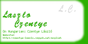 laszlo czentye business card